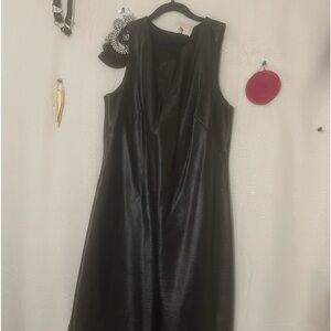 Faux leather dress